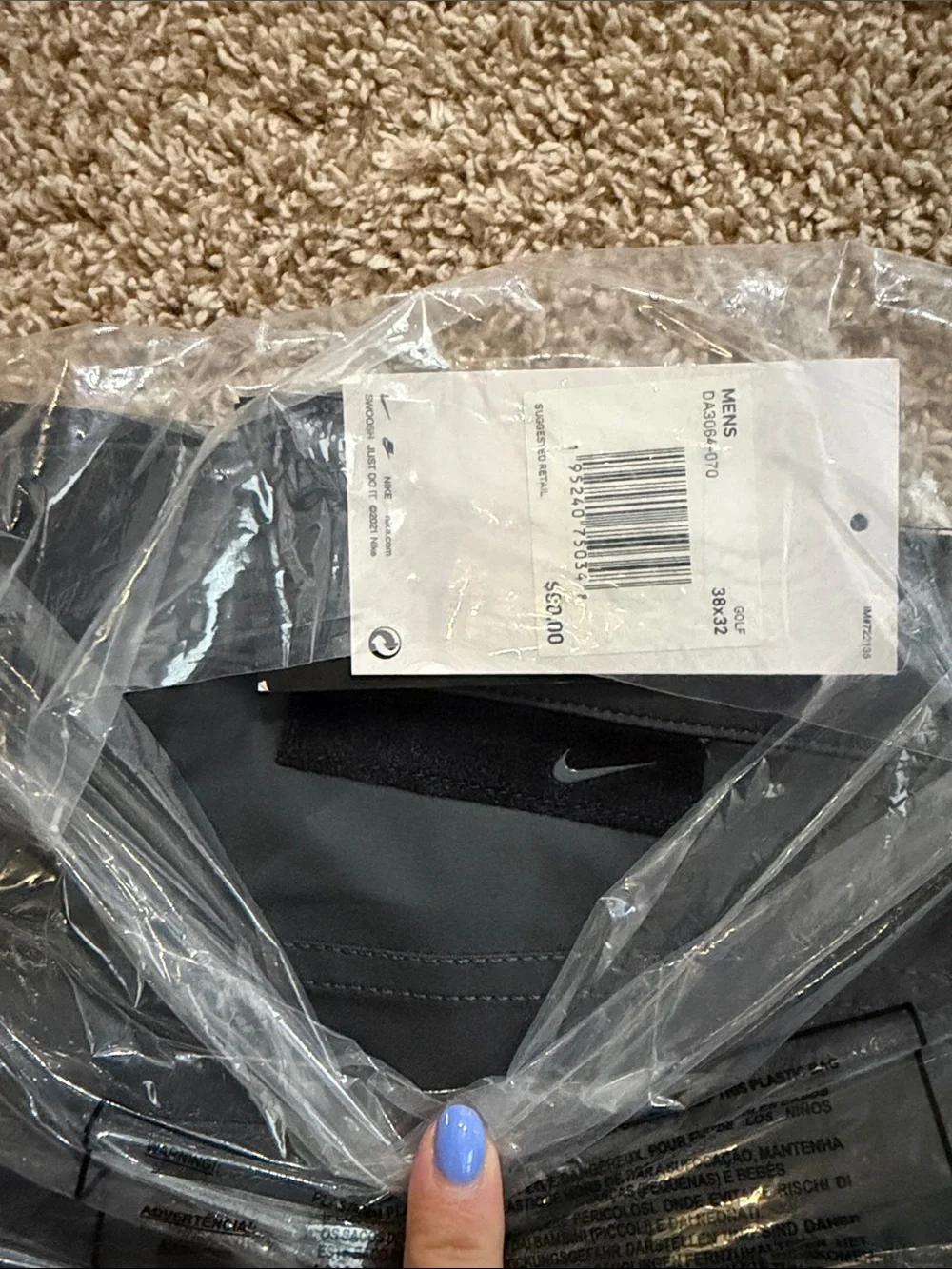 Nike Men's Black Golf Chinos with Retail Tags